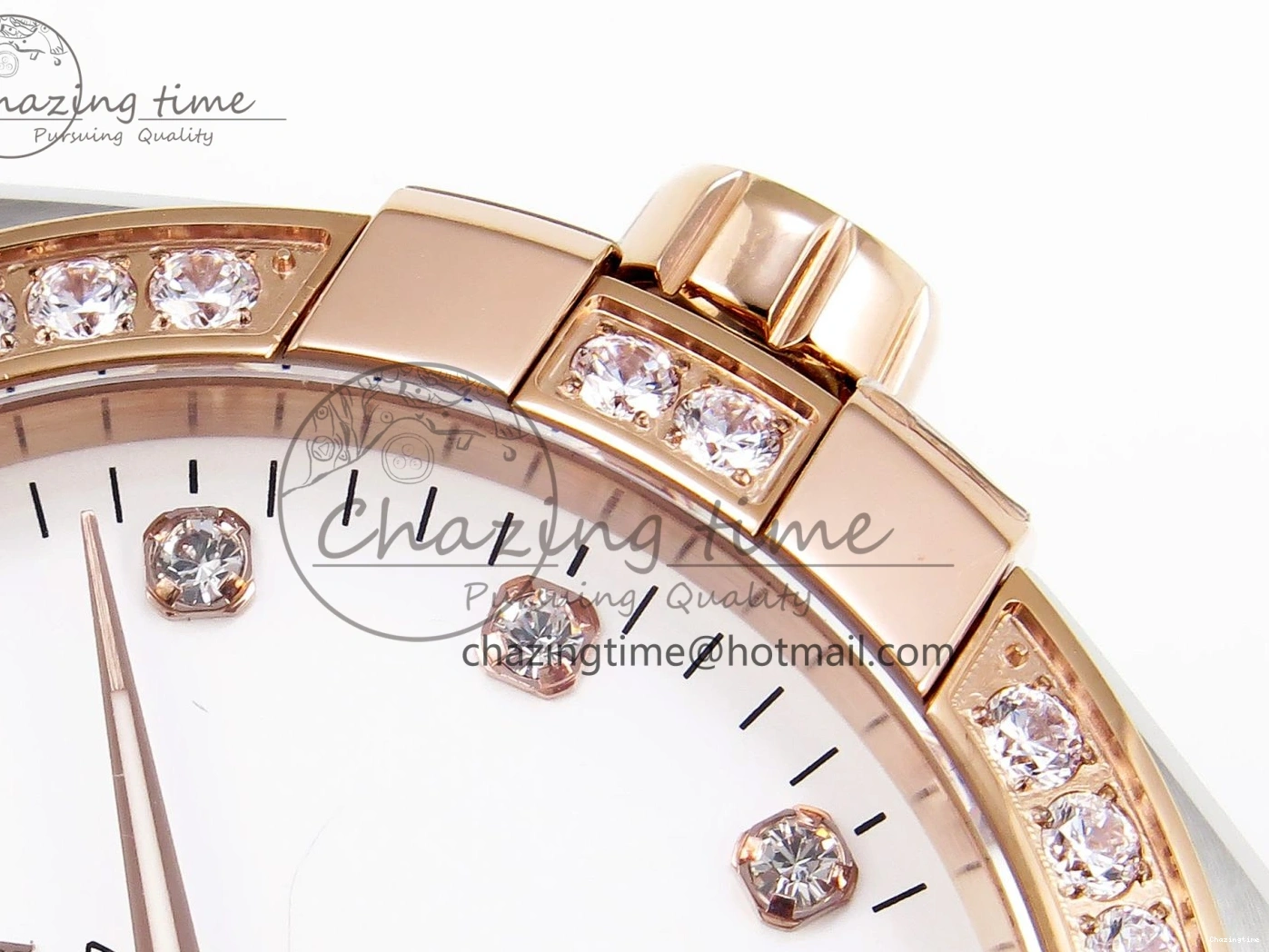 1231 Lightweight Constellation 39mm SS RG Diamonds Bezel ASWF 1:1 Best Edition White Diamonds Dial on SS RG Bracelet A 7774